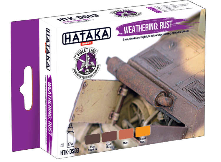 4 x 17ml Hataka - Acrylic Paint Set - Weathering: Rust