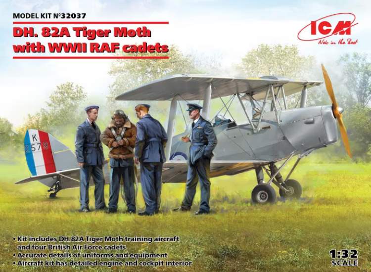 1/32 ICM - Dh.82A Tiger Moth w/ RAF Cadets