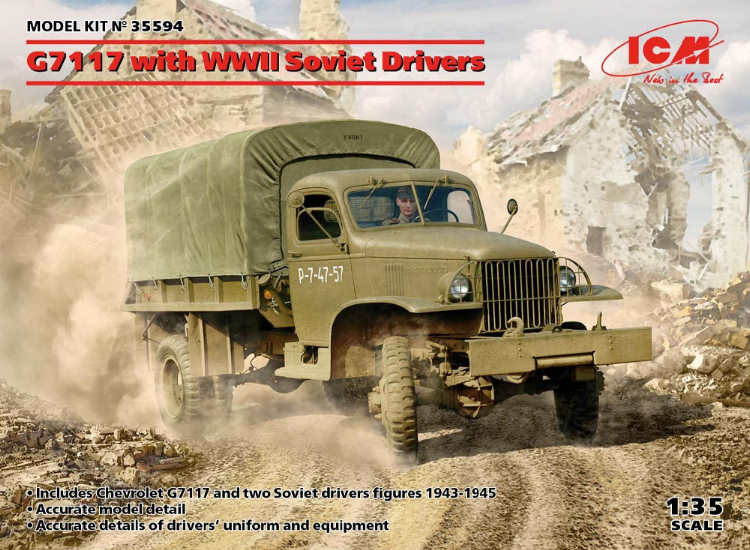 1/35 ICM - G7117 Truck w/ WWII Soviet Drivers