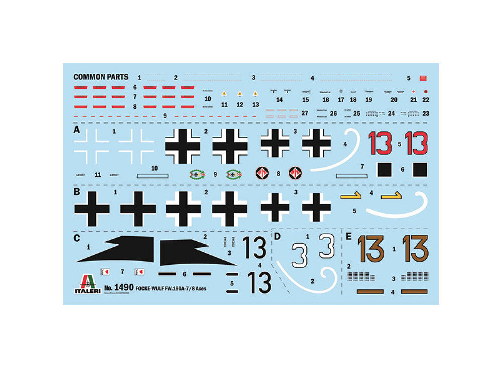 1/72 Italeri - Focke-Wulf Fw 190 A-7 / A8 WWII Aces