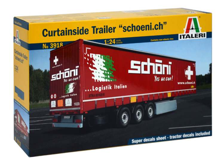 1/24 Italeri - Curtainside Trailer Schoeni