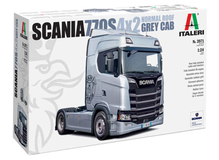 1/24 Italeri - Scania S770 4x2 Normal Roof Grey Cab