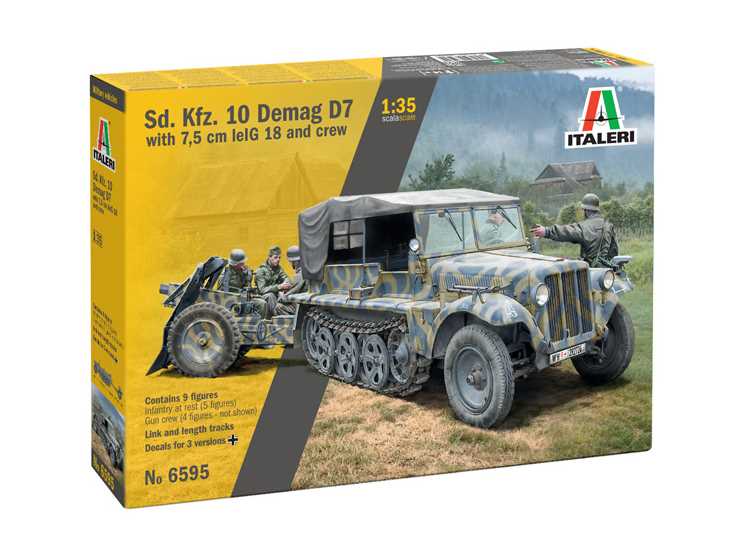 1/35 Italeri - Sd. Kfz. 10 Demag D7 w/ 7,5 cm leIG 18 & crew