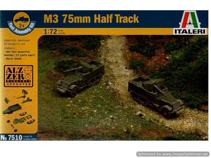 1/72 Italeri - M3 75mm Gun Motor Carriage -Two Fast Assembly Models