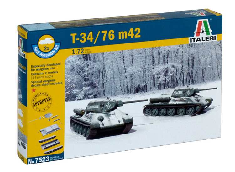 1/72 Italeri - T34/76 Model 1942 - 2 Fast Assembly kits