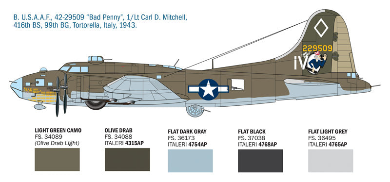 Italeri IT1487 1/72 - B-17F Flying Fortress