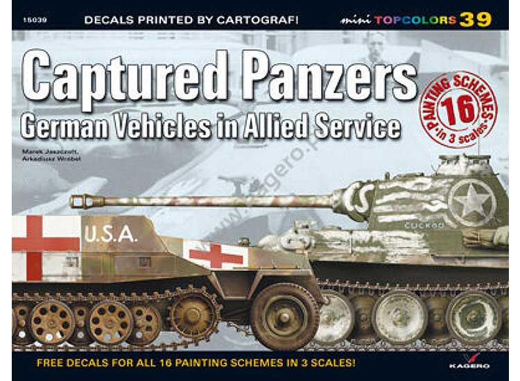 - Kagero - Mini Top Colors 39 - Captured Panzers German Vehicles in Allied Service (decals)