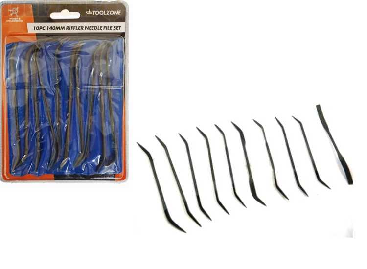 - Toolzone - 10 Piece 140mm Riffler Needle Files