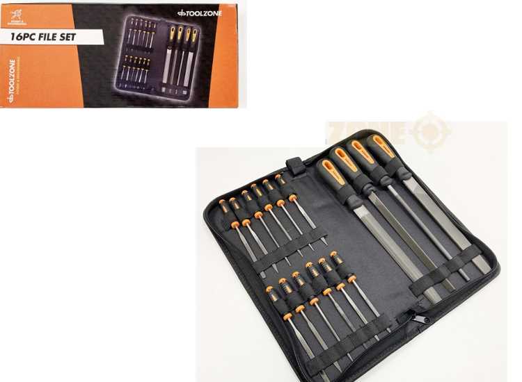 - Toolzone - 16 Piece File Set In Carry Case