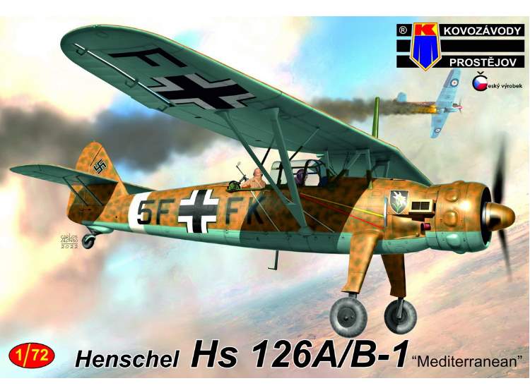 Kovozavody KPM0337 1/72 - Henschel Hs-126A/B-1 Mediterranean"Spain, RAAF, Luftwaffe