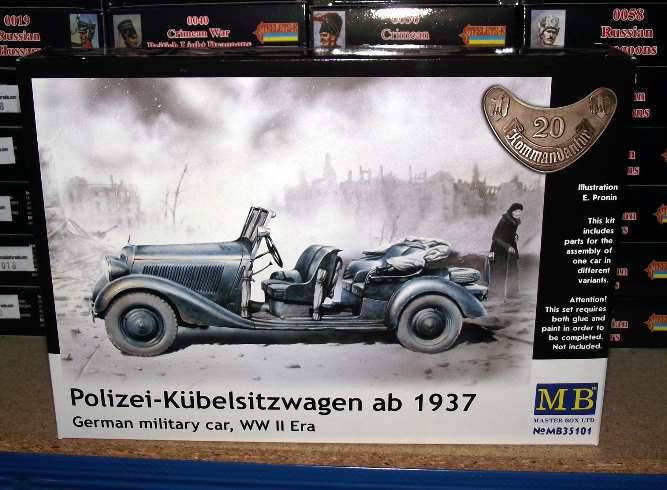 1/35 Master Box - German Military Car, Typ 170 V, Polizei-kubelsitzwagen WWII, 1937