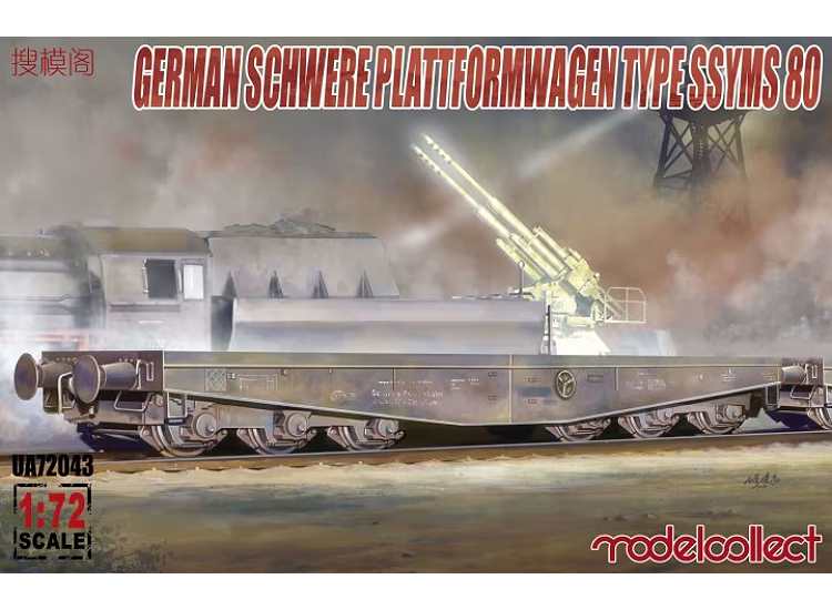 1/72 Model Collect - Germany Schwerer Plattformwagen Type SSyms 80