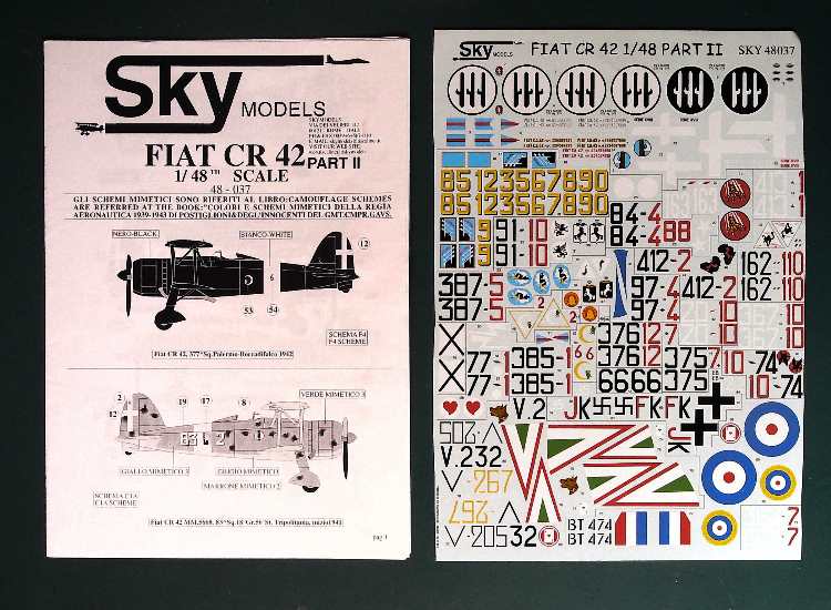 1/48 Sky Decals - Fiat CR.42 Part II