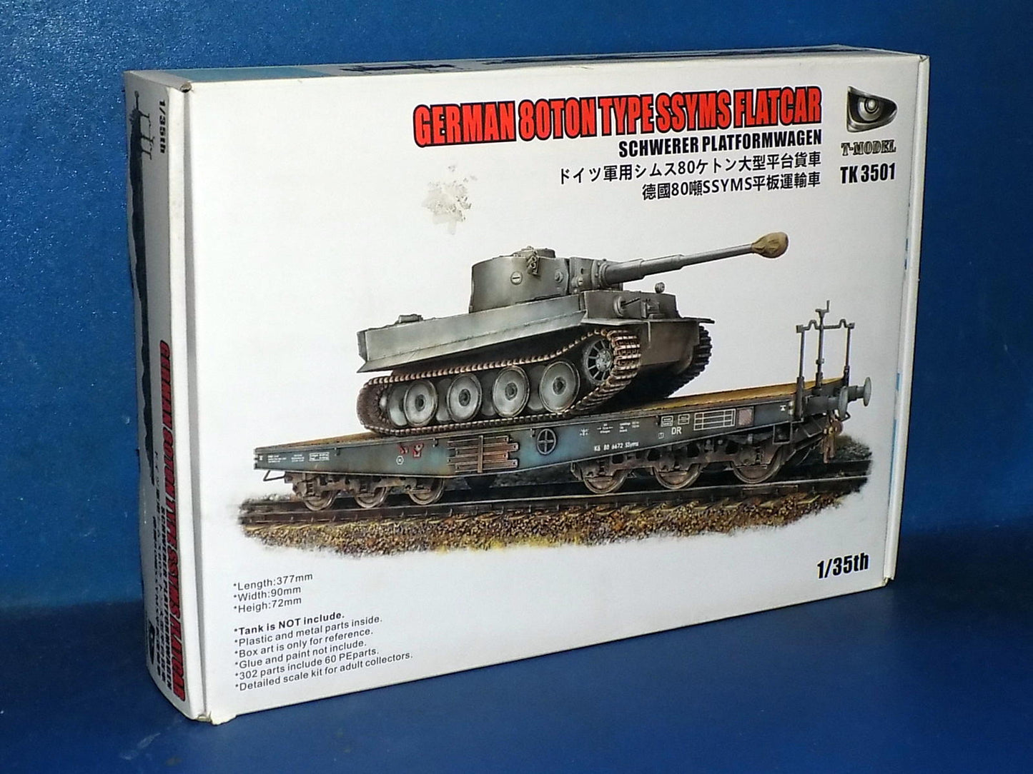 1/35 T-Model - German 80 ton Type SSYMS Flatcar (Tank not included)