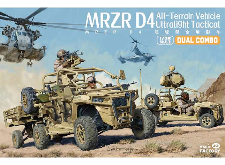 1/35 Magic Factory - MRZR D4 Ultra-light Tactical All-terrain Vehicle - Dual Combo