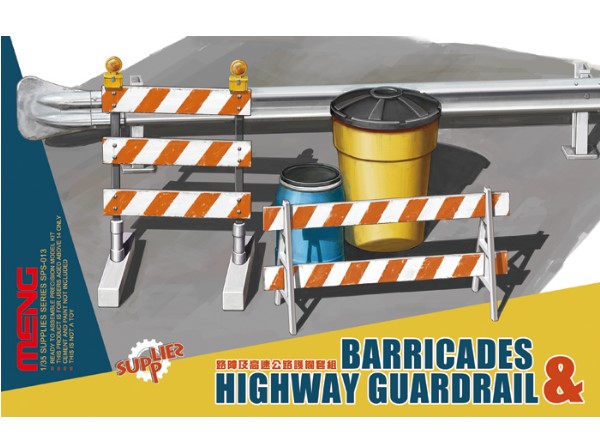 1/35 Meng Model - Barricades & Highway Guardrail