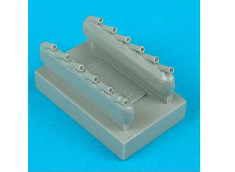 1/48 Quickboost - North-American P-51D Mustang exhausts (can be used with these kits but modification may be needed to be used with Academy, Airfix, Hasegawa, ICM, Revell and Tamiya kits)