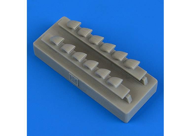 1/48 Quickboost - Messerschmitt Bf-109G-2/Bf-109G-5/Bf-109G-6 exhaust (designed to be used with Eduard kits)