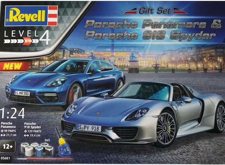 1/24 Revell - Porsche Gift Set - Panamera & 918 Spyder
