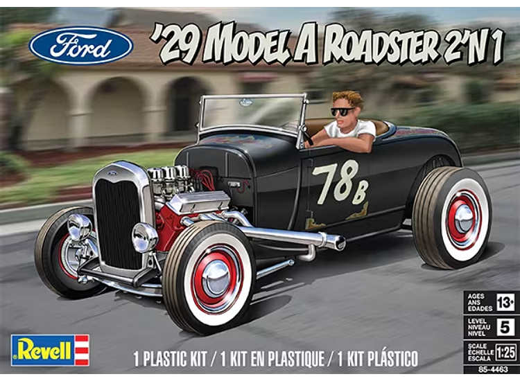 1/25 Revell Monogram - 1929 Model A roadster 2 'n 1