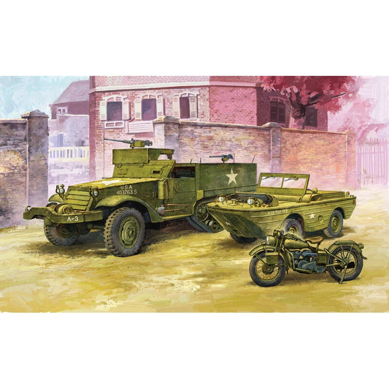 Academy AC13408 1/72 - M3 Half Track & 1/4t Amphibian Vehicle