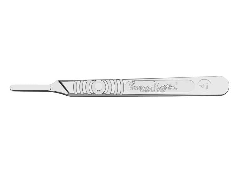 - Swann Morton - No. 4 Metal Handle (use with no.25/26 blades)