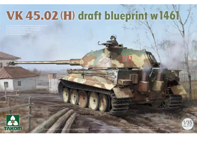 1/35 Takom - VK45.02(H) Draft Blueprint w1461
