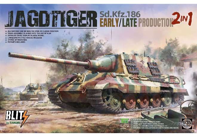 1/35 Takom - SdKfz 186 Jagdtiger Early/Late production 2 in 1 - Blitz Version