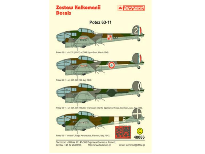 1/48 Techmod - Potez 63-11 + mask