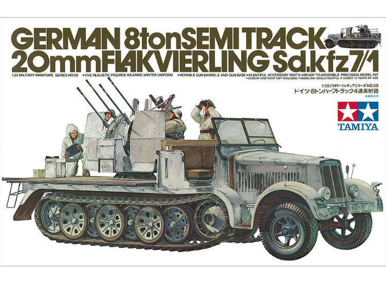 1/35 Tamiya - 8t Semi Track 20mm Flakvierling 38 Sd.kfz 7/1