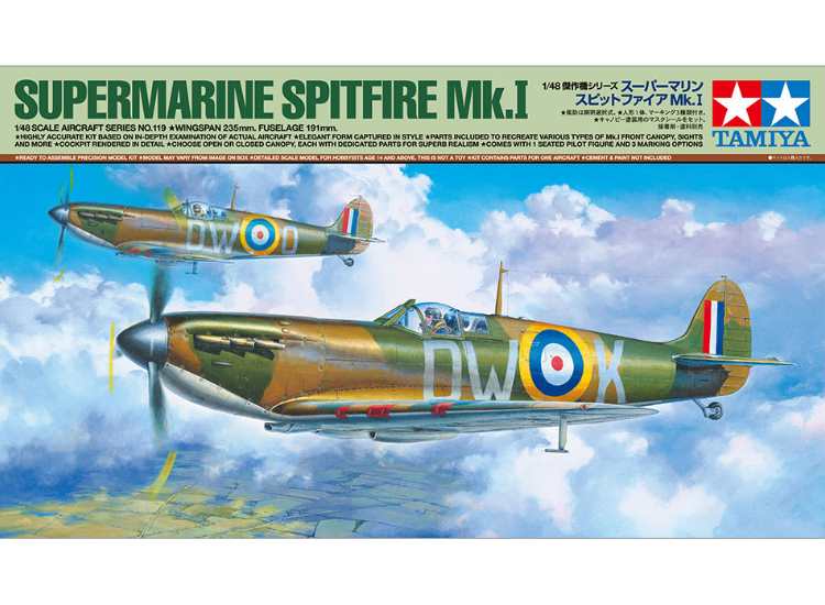 1/48 Tamiya - Supermarine Spitfire Mk I