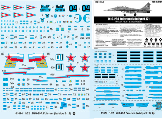 1/72 Trumpeter - MiG-29A Fulcrum - Izdeliye 9.12
