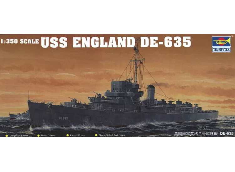 1/350 Trumpeter - USS England DE635 Buckley Class Destroyer Escort