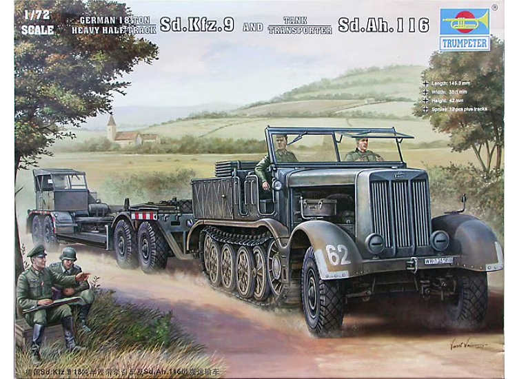 1/72 Trumpeter - German Sd.Kfz.9 18t Half Track w/Sd.Ah.116