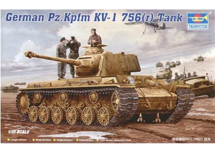 1/35 Trumpeter - German Pz.Kpfm KV-1 756 (r ) Tank