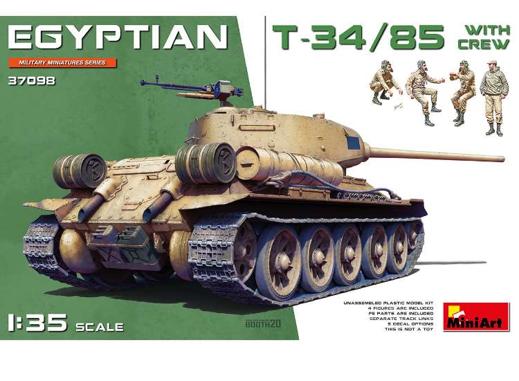 Miniart UMA37098 1/35 - Egyptian T-34/85 w/ Crew