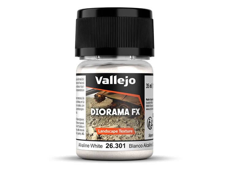 Vallejo VA26301 35ml - Landscape Texture - Alkaline White 0.5-1 mm