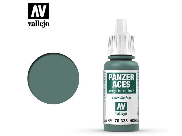 17ml Vallejo - Panzer Aces - 338 Highlight German Tank Crew I (Feldgrau)