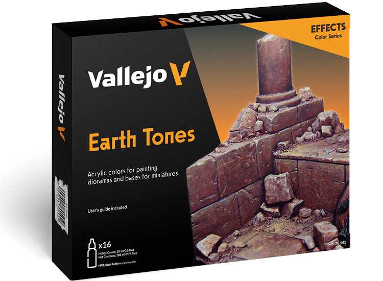 Vallejo VA70141 18ml x 16 - Model Color Set - Earthtones (x16)
