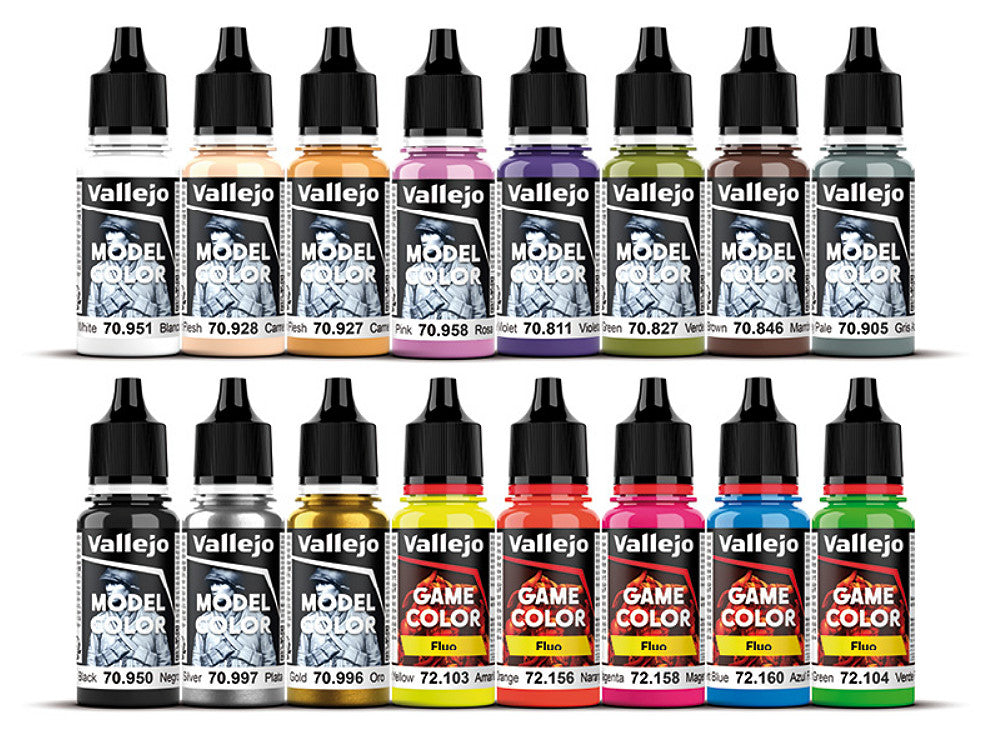 18ml x18 Vallejo - Model Color Acrylic Paint Set - Wargame Special