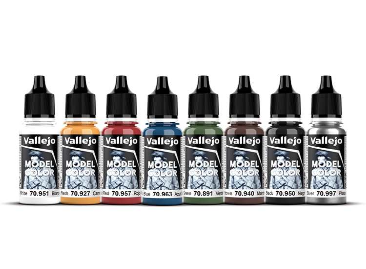 18ml x8 Vallejo - Model Color Acrylic Paint Set - Wargames Basics