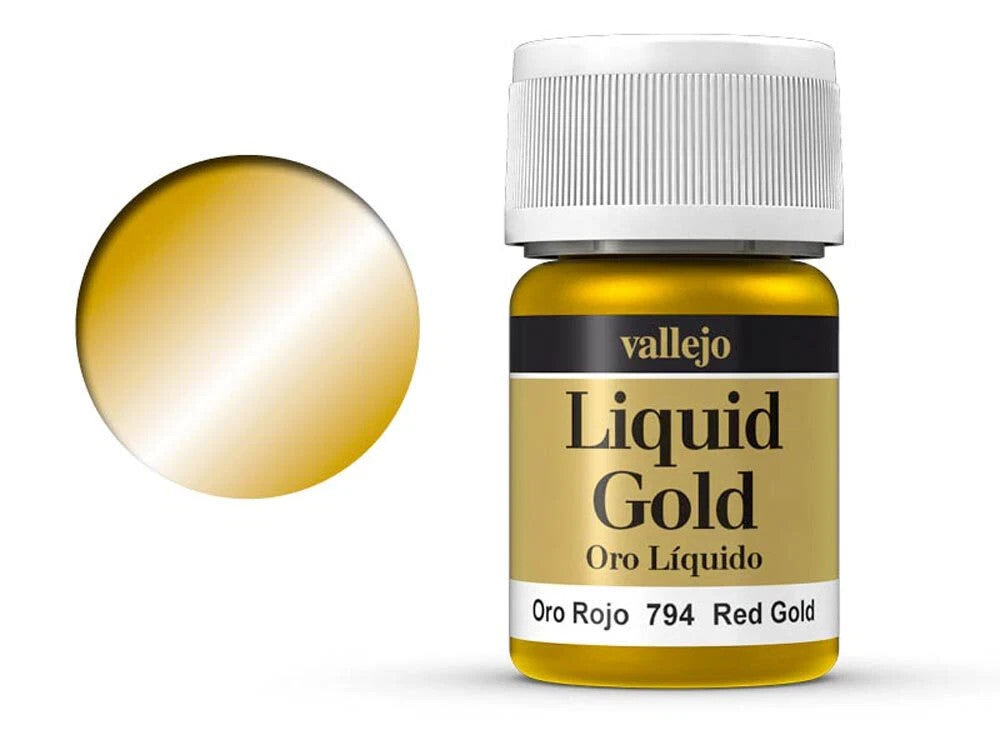 35ml Vallejo - Liquid Metal - Red Gold