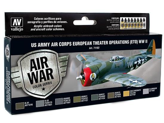 17ml x 8 Vallejo - Model Air Set - US Air Corps ETO WWII
