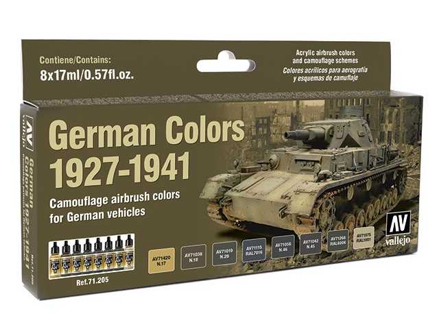 17ml x 8 Vallejo - Model Air Set - German Colours 1927-1941