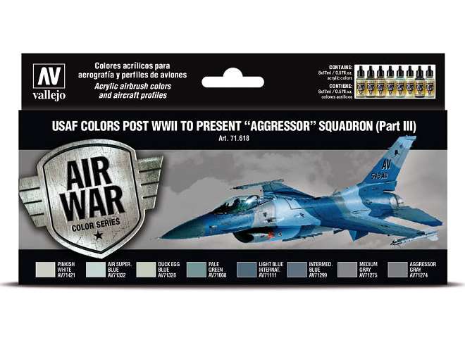17ml x8 Vallejo - Model Air Acrylic Paint Set - USAF Post WWII to Aggressor Sqns Part III