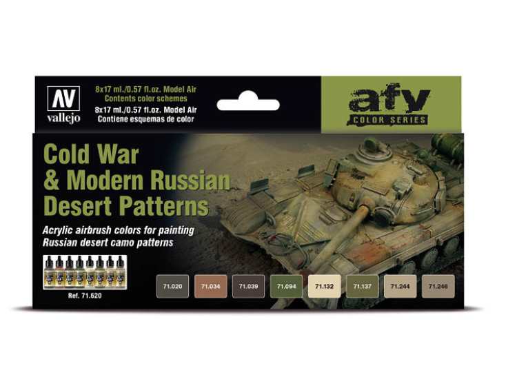 17ml x8 Vallejo - Model Air Paint Set - Cold War and Modern Russian Desert Patterns