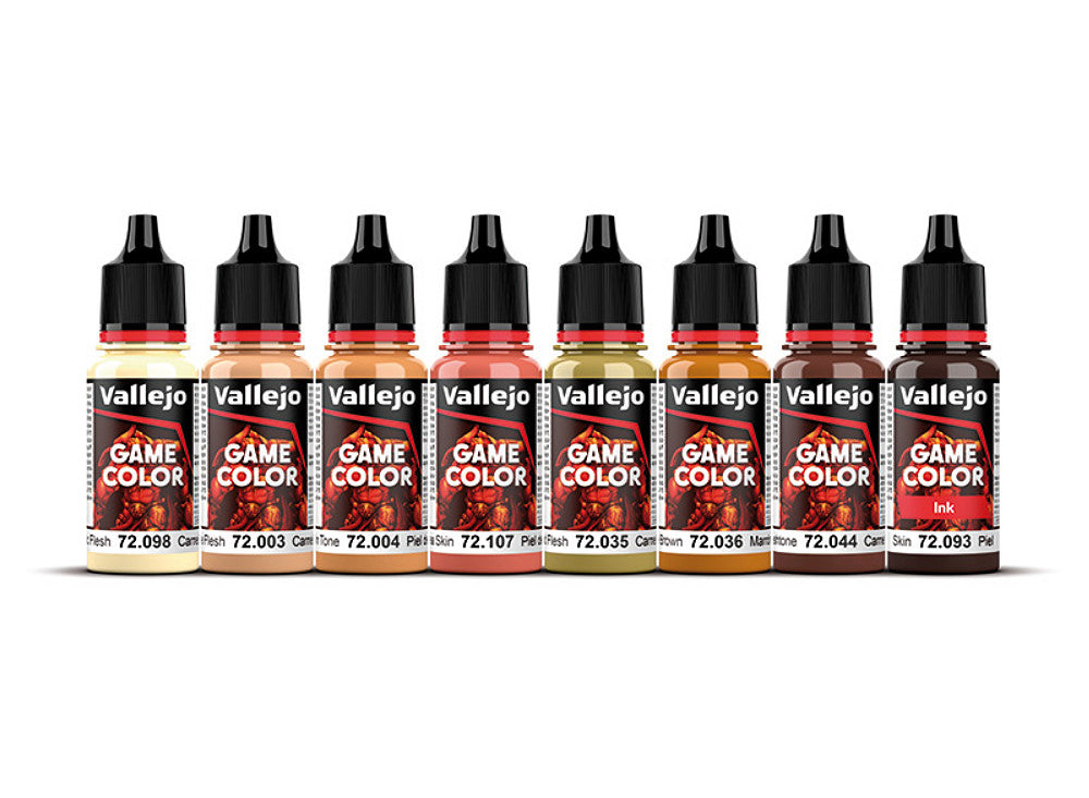 18ml x8 Vallejo - Game Color Acrylic Paint Set - Skin Tones