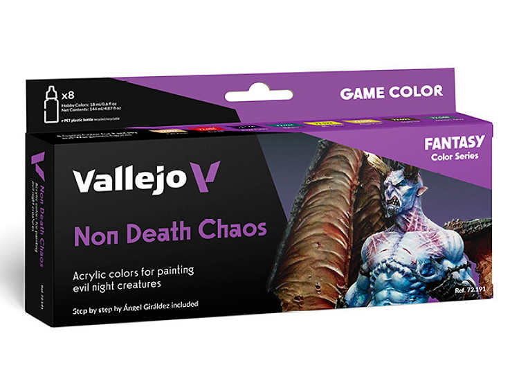 Vallejo VA72191 18ml x8 - Game Color Acrylic Paint Set - Non Death Chaos