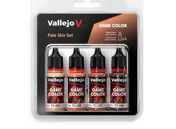 18ml x4 Vallejo - Game Color Acrylic Paint Set - Pale Skin Set