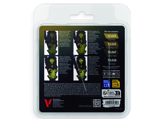 18ml x4 Vallejo - Game Color Acrylic Paint Set - Dead Flesh Set